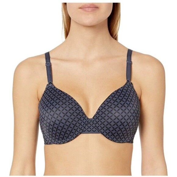 Warner's Women's T-Shirt Bra Cushioned Underwire Lightly Lined  Size 34B Gray - Picture 1 of 12